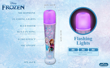 Disney Frozen Karaoke Microphone for Kids, Bluetooth Microphone, Fun Frozen Toys