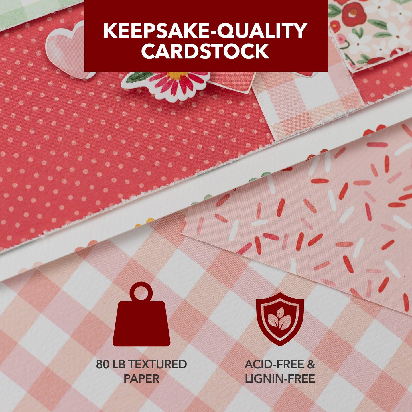 Echo Park Paper Co. My Valentine Collection Kit - 12x12 Double-Sided Paper & Stickers Set for Scrapbooking, Valentine's Card Making, DIY Crafts