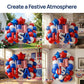 Dream Decor Patriotic Balloon Kit 50 Pieces for 4th of July, Red White and Blue USA Party Decorations with USA Letter Balloons, American Flag Balloon