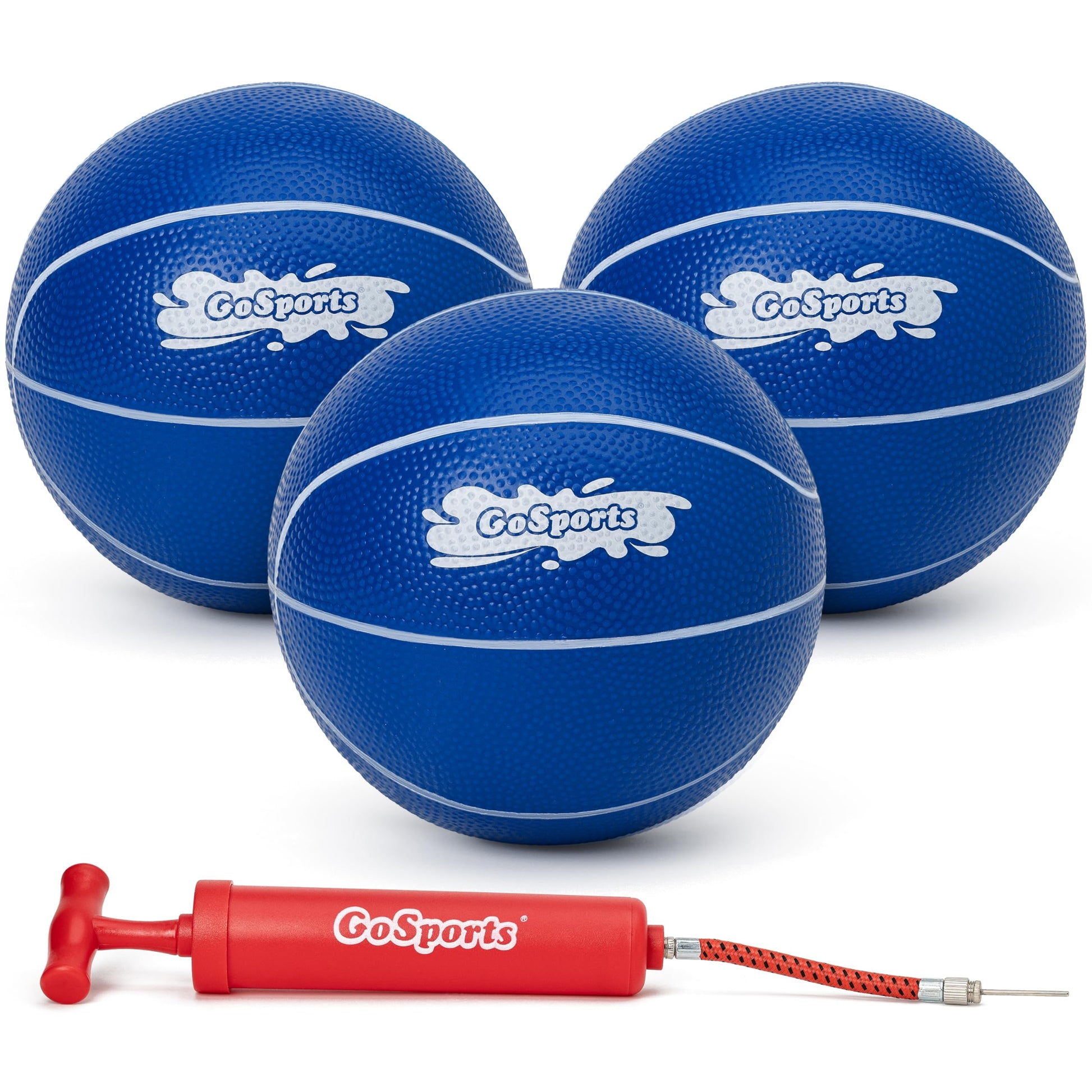 GoSports Swimming Pool Basketballs 3 Pack - Great for Floating Water Basketball Hoops, Choose Red or Blue Pool Basketballs