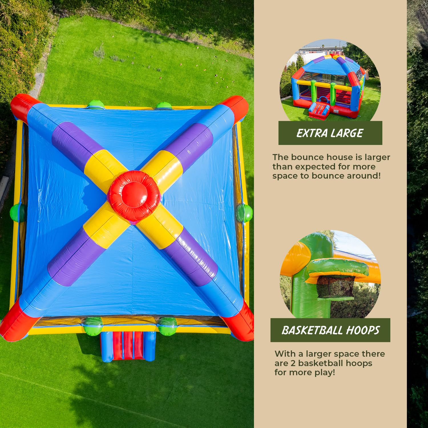 XJUMP 20x20ft Grand Party Dome Rental Grade 15oz PVC Bouncer with Blower