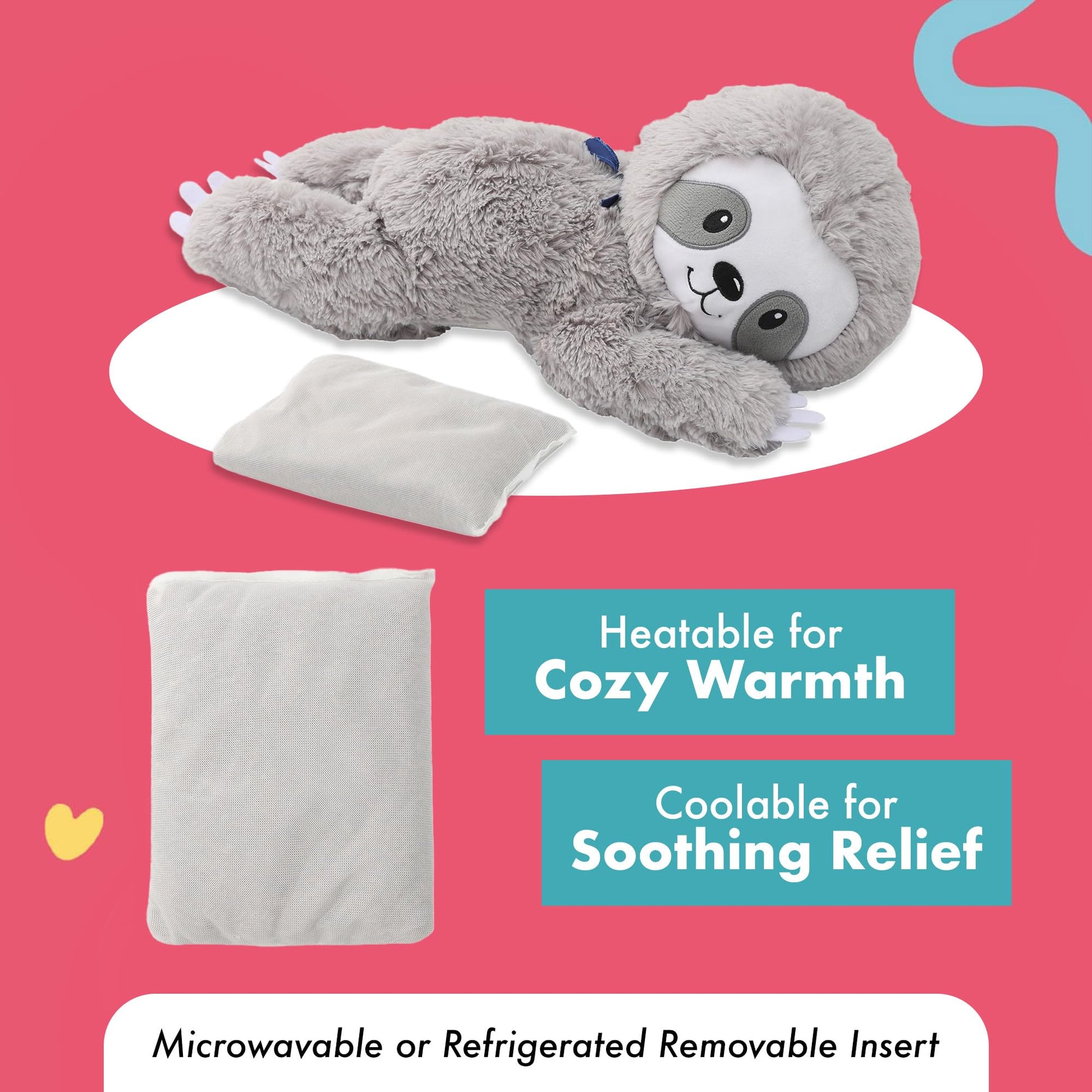 Lilly's Love Heatable & Coolable Lavender Scented Weighted Stuffed Animal - Microwavable Heatable Pad for Kids & Adults - Machine Washable Plushie