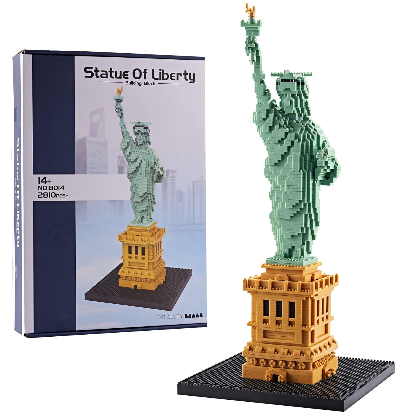 DOLBLOCK Statue of Liberty Building Block Set for Adults, New York City Architecture Souvenir Model World Famous Landmark Micro Building Kits, Gift