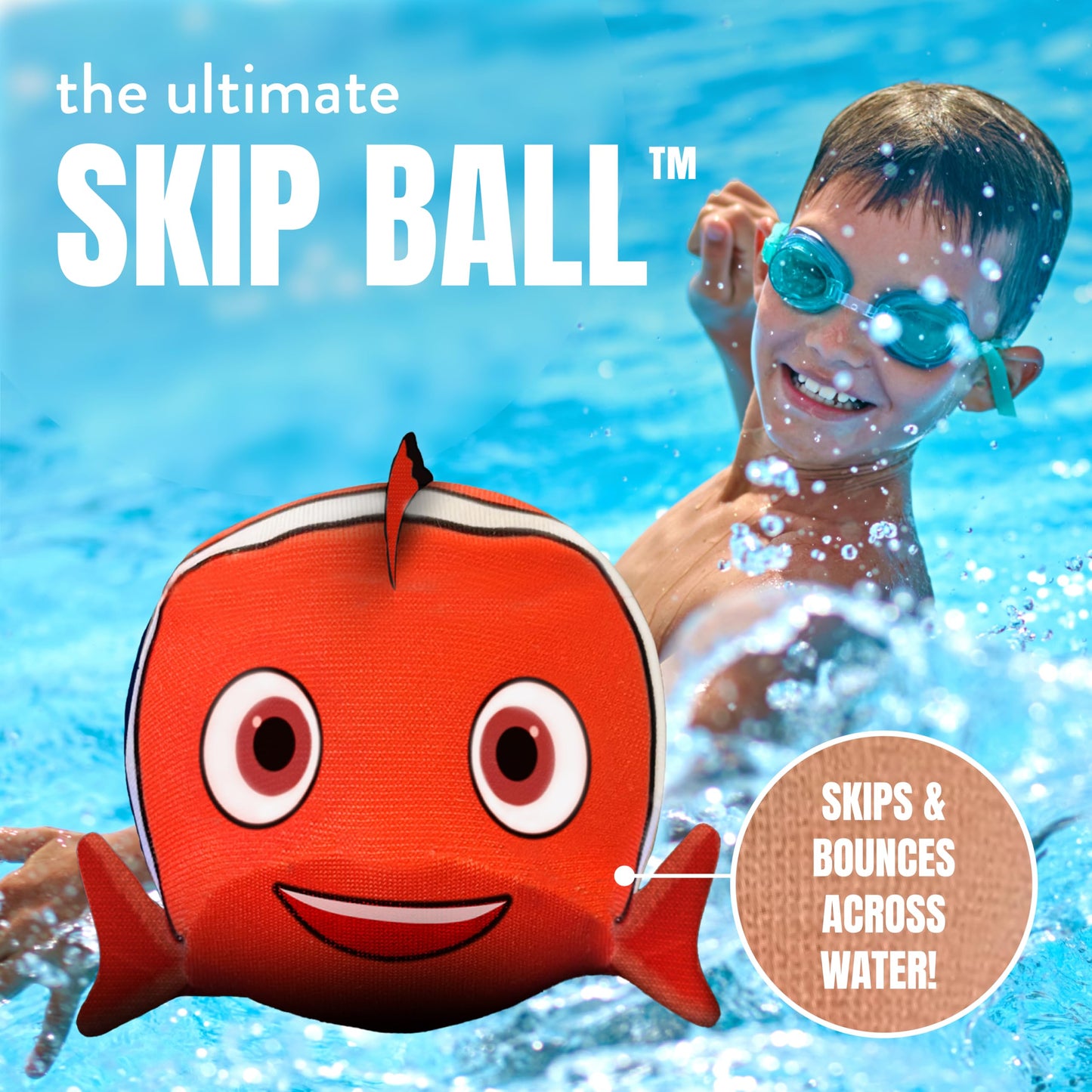 Activ Life The Ultimate Water Skip Ball (2 Pack), Water Bouncing Toys, Fun Games at Beach, Lake, Swimming Pool, Birthday Gift for All Ages Kids
