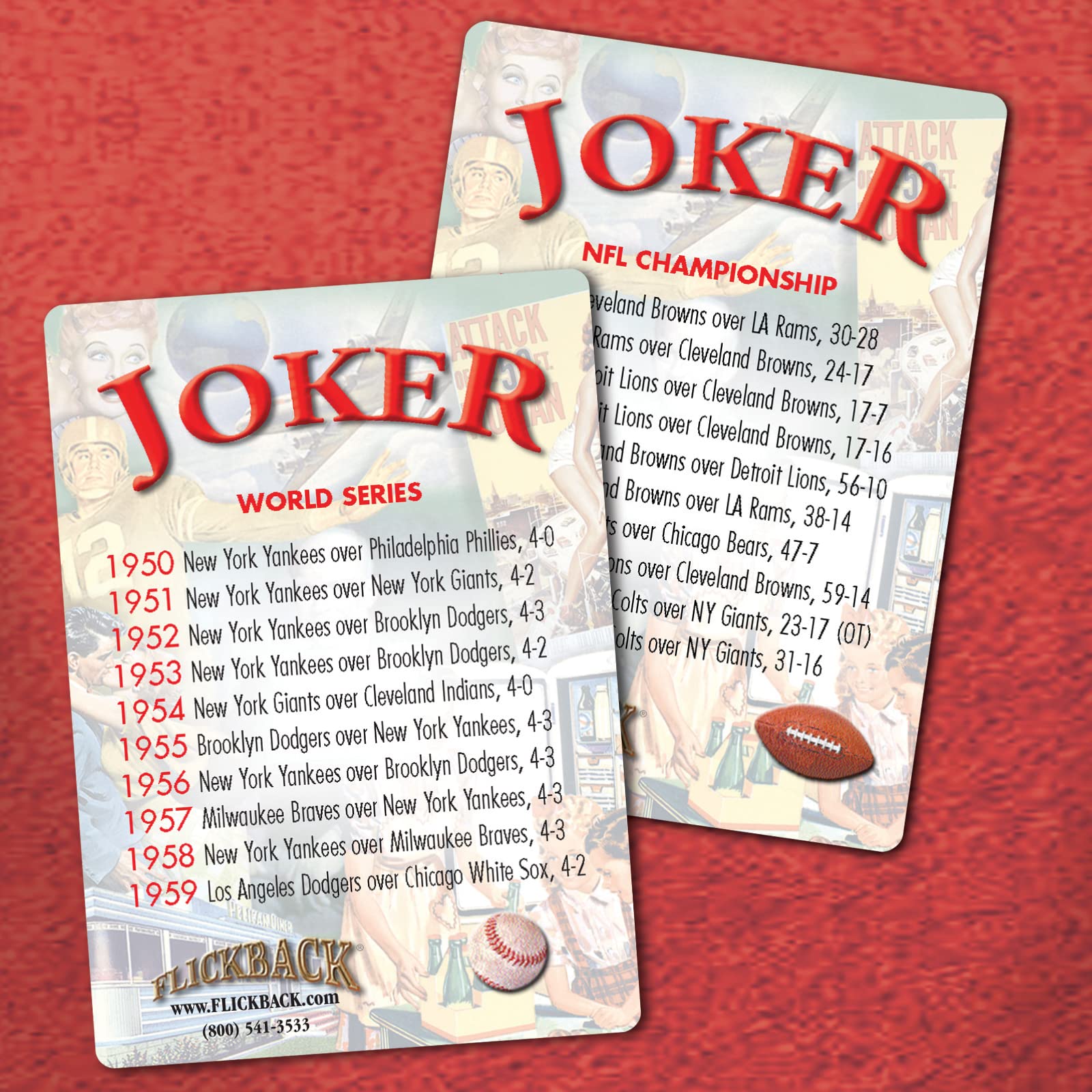 Flickback 1953 Trivia Playing Cards: Great 70th Birthday
