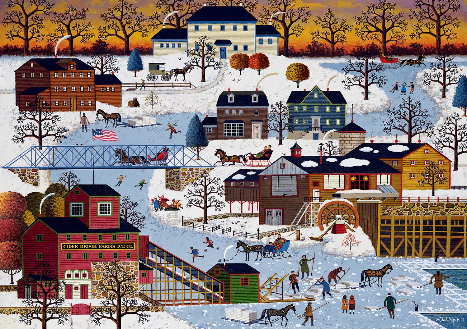 Buffalo Games - Charles Wysocki - Cider Brook Farm - 300 Large Piece Puzzle