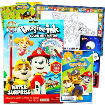 Paw Patrol Paint with Water Imagine Ink Coloring Book - Paw Patrol Activity Set Bundle Includes Reusable Paw Patrol Painting Book with Brush Plus More