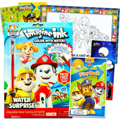 Paw Patrol Paint with Water Imagine Ink Coloring Book - Paw Patrol Activity Set Bundle Includes Reusable Paw Patrol Painting Book with Brush Plus More