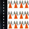 4E's Novelty 38 Pieces Set - 12 Traffic Cones With Hole on Top, 24 Checkered Flags, Racetrack Floor Runner - for For Race Car Birthday Party Supplies
