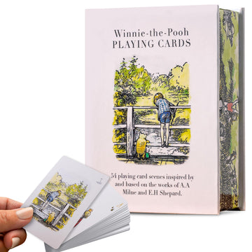 Luxury Hundred Acre Wood Themed Deck of Playing Cards - Premium, Collectible Card Set Gift for Adults and Card Game Enthusiasts. Gold Edging, Custom