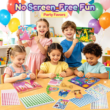Dot Art Kit for Kids with Small Dot Decorated Cards, No Mess Sticker for Toddlers 3-6, Craft Kits, DIY Creative Activity, Travel Toy, Birthday Gifts