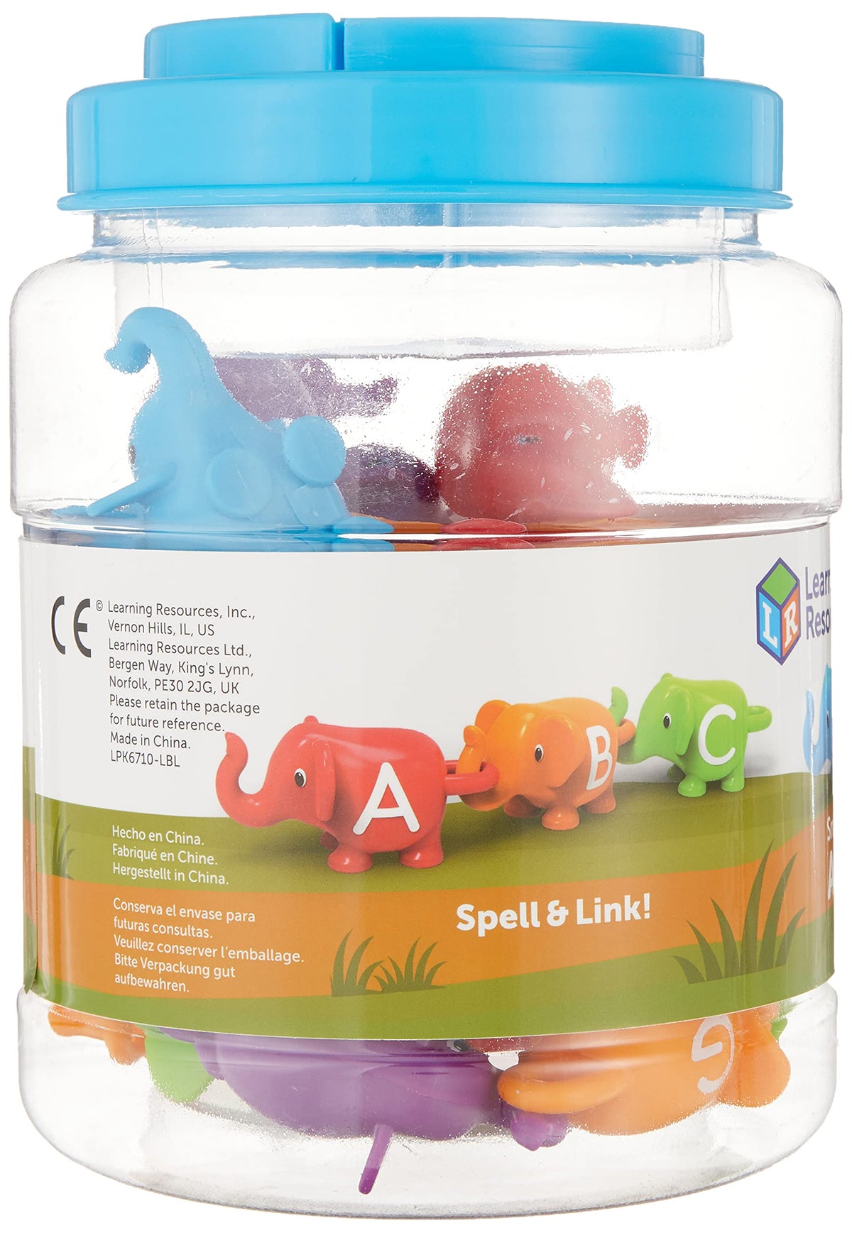 Learning Resources Snap-n-Learn ABC Elephants - Educational Alphabet Elephant Toy, Fine Motor Skills, Counting and Sorting, Toddler Montessori Toys