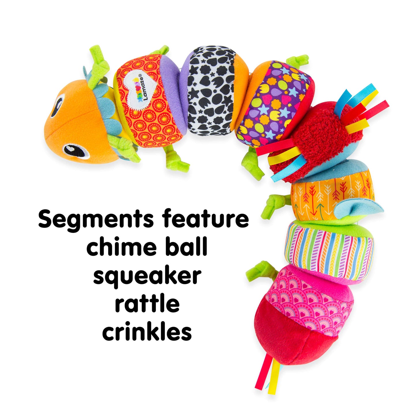 Lamaze Mix & Match Plush Toy Caterpillar Baby Toy Puzzle For Sensory Play