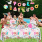 Pool Birthday Party Decoration,142Pcs Pool Party Tableware Plates,Napkins,Tablecloth Summer Flamingo Theme Table Decoration for Beach Birthday,Baby