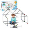 PicassoTiles Kids Fort Building Kit Playset 100 Piece Indoor and Outdoor Toy Set Fort Construction Builders Blocks Toys for Kids Boys Girls STEM