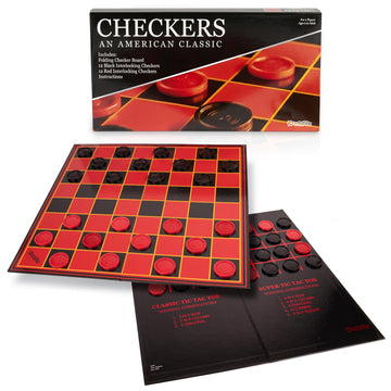 Kangaroo - Multiplayers Strategy Checker Board Game for Kids & Adults - Portable Educational Travel Cardboard Checkers - Includes Large Board w/ 24