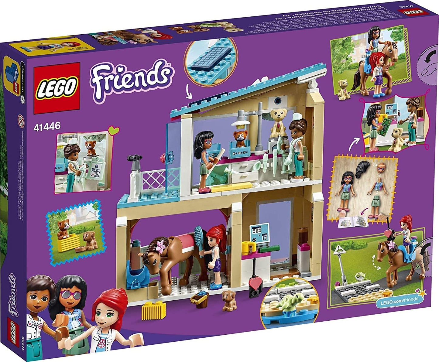 LEGO Friends Heartlake City Vet Clinic 41446 Building Kit; Animal Rescue Toy Makes a Great-Value Christmas, Holiday or Birthday Gift for Kids Who Love