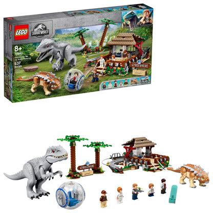LEGO Jurassic World Indominus rex vs. Ankylosaurus 75941 Awesome Dinosaur Building Toy for Kids, Featuring Jurassic World Character Minifigures for