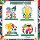 2026 World Soccer Cup Table Decorations Soccer Table Centerpieces Football Wooden Tabletop Decoration for Football Sports Competition Party Supplies