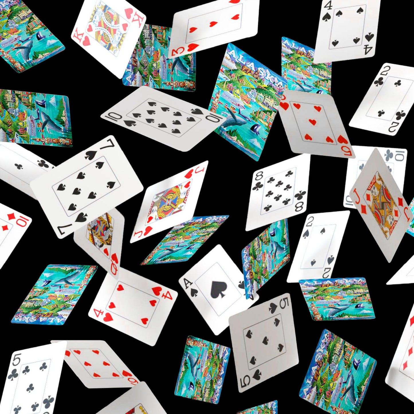 Boardwalk Puzzles Premium Featherlight Unique Playing Cards, Fun Themed Deck for Home and Travel | Alaska's Inside Passage
