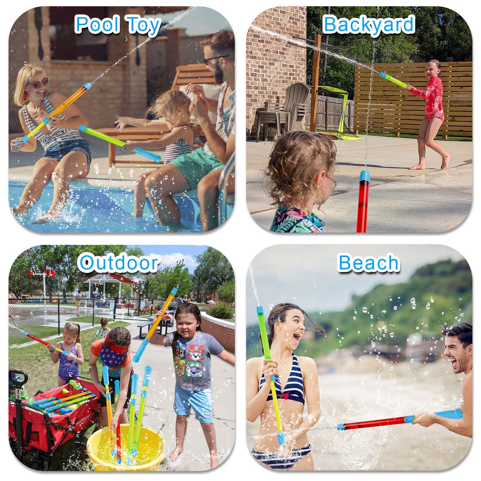 Water Guns for Kids - Water Pool Toys for Kids Ages 3-5, 4-8, 8-12 - Pool Games - Squirts Bulk Party Favors Outdoor Summer Beach Toys for Girls, Boys