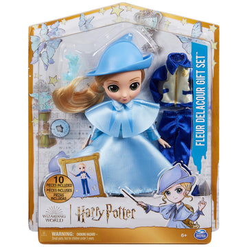 Wizarding World Harry Potter, 8-inch Fleur Delacour 10-piece Doll Gift Set with 2 Outfits and 8 Doll Accessories, Kids Toys for Ages 6 and up