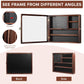 MOCAS Challenge Coin Display Case, Lockable Military Coin Holder Cabinet with Removable Star Board & HD Tempered Glass Door, Solid Wood Wall Mount