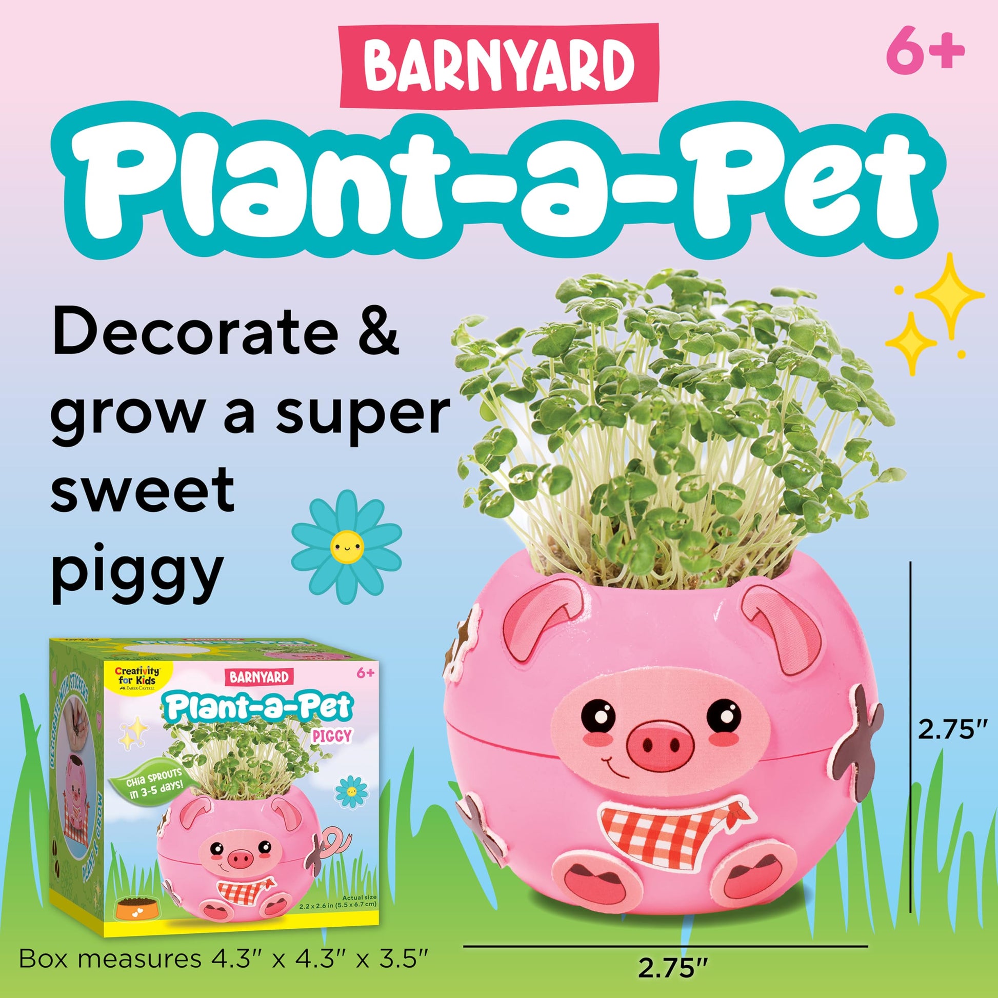 Creativity for Kids Plant-a-Pet Barnyard Pig, Grow Kit