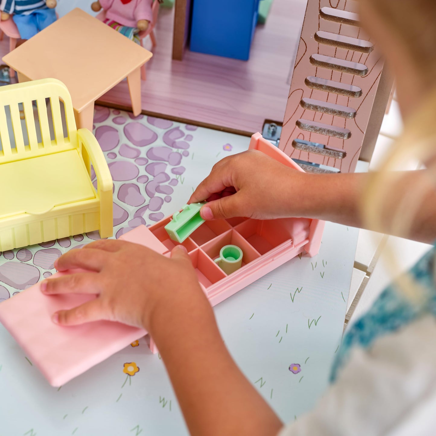 KidKraft Play & Store Cottage Wooden Dollhouse with 36 Accessories