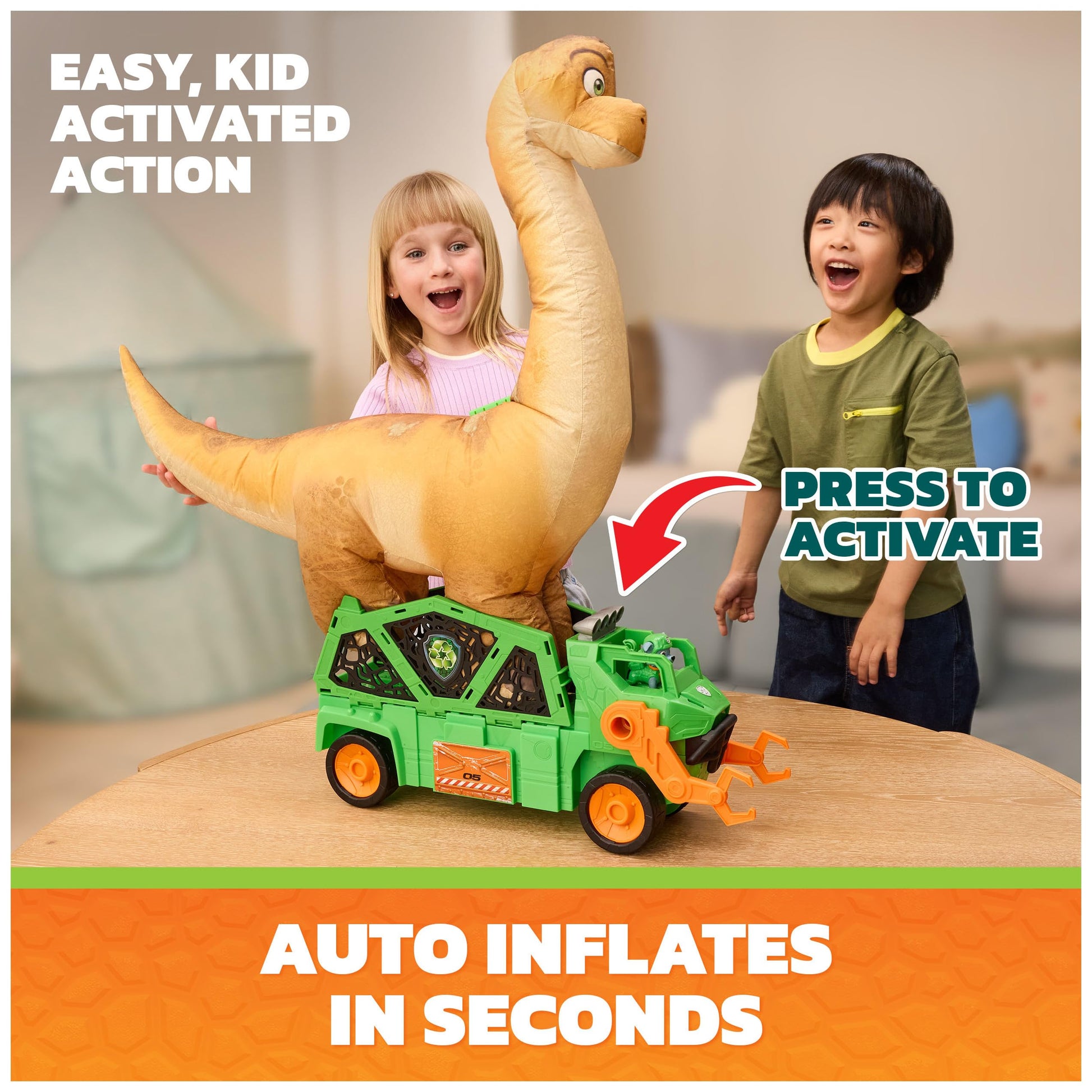 PAW Patrol: The Dino Movie Megasaurus Dino Vehicle with Inflatable Toy