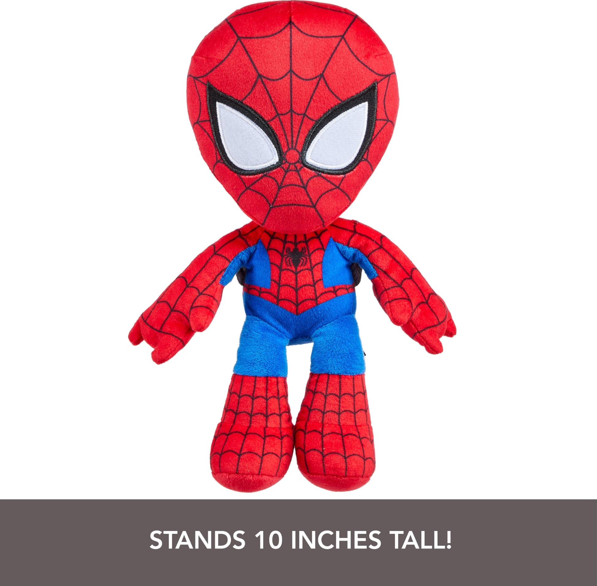 Mattel Marvel Plush Character Figure, 8-inch Spider-Man Super Hero Soft Doll in Fun-to-Touch Fabrics, Collectible For Kids & Fans Ages 3 Years Old