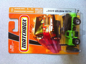 Matchbox 2009 Green Plow Master 6000 5/6 Highway Maintenance 1:64 Scale Truck Ages 3+