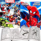 Marvel Superheroes Avengers, Spiderman Ultimate Fun Arts Crafts Coloring and Activity Sticker Books Gift Set, Perforated Paper - Healthy Educational