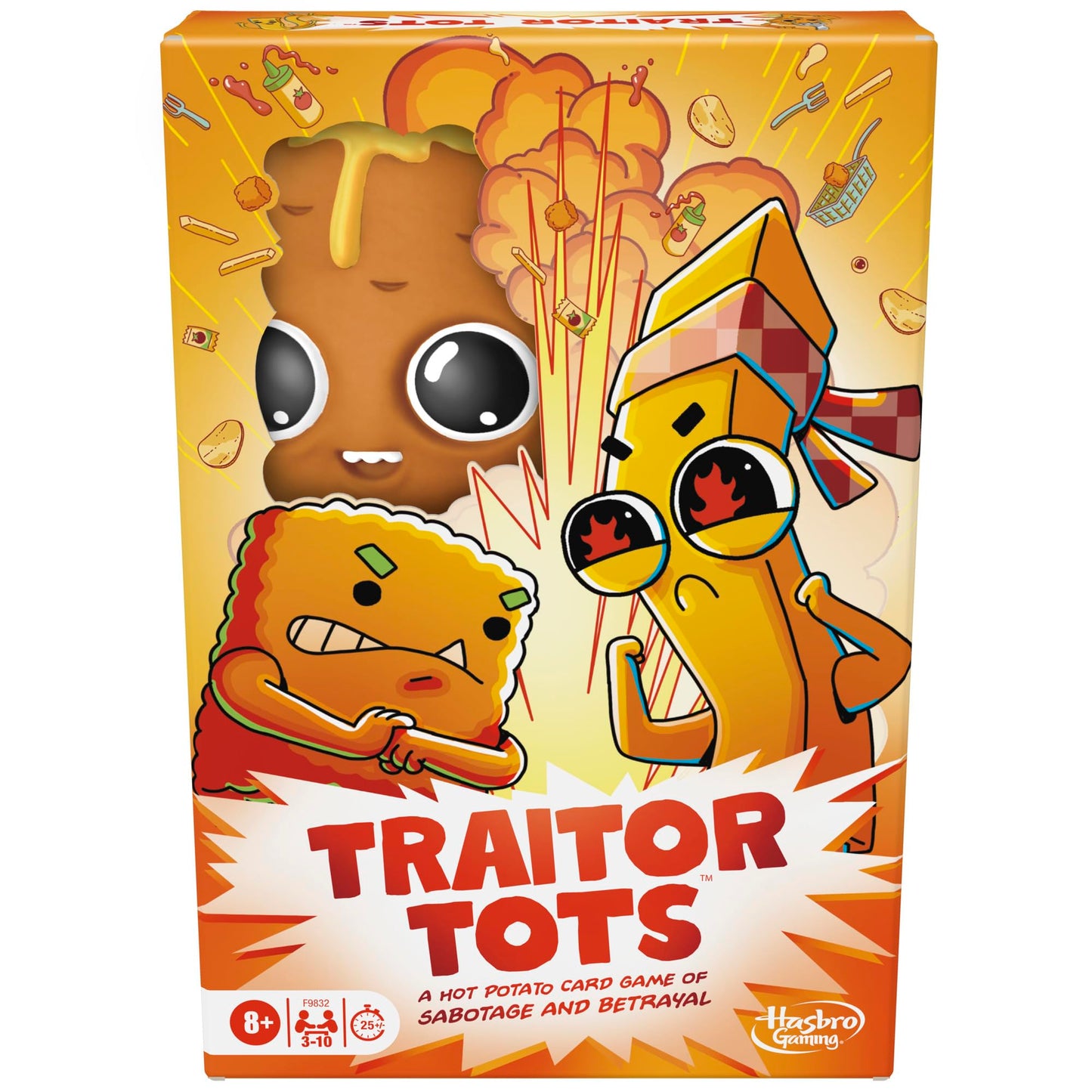 Hasbro Gaming Traitor Tots Card Game | Explosive Potato Party Card Game for Families and Adults | 3 to 10 Players | 25 Mins. Average | Indoor Summer
