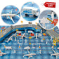 200 PCS Airport Terminal Kids Toys Deluxe Airlines Pretend Playset with Airplanes, Vehicles, Figures, Accessories, Play Mat