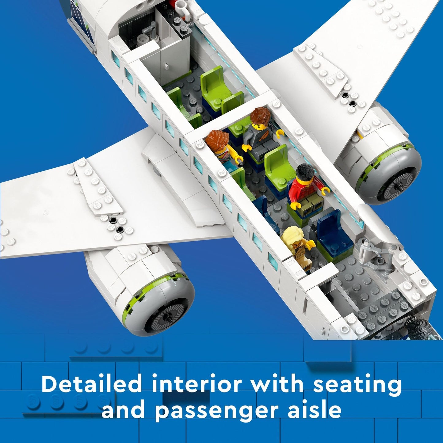 LEGO City Passenger Airplane Toy - Building Set for Boys & Girls, Ages 7+ - Educational Gift for Kids - W/Buildable Vehicle Toys & 9 Minifigures