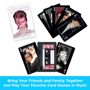 Aquarius David Bowie Cassette Premium Playing Cards -David Bowie Themed Deck of Cards for Your Favorite Card Games - Officially Licensed David Bowie