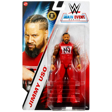 Mattel WWE Jimmy USO Action Figure, Main Event Series #155 6-inch Collectible with 10 Articulation Points & Life-Like Look
