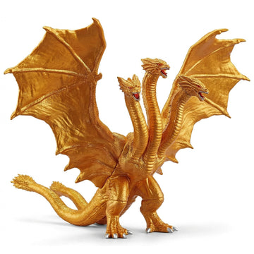 JAYKENIXO Chidorah Dragon Monster Action Figure 8 Inch - Movable Joints, Detailed Kaiju Creature Toy with Carry Bag for Kids Play, Display & Gift
