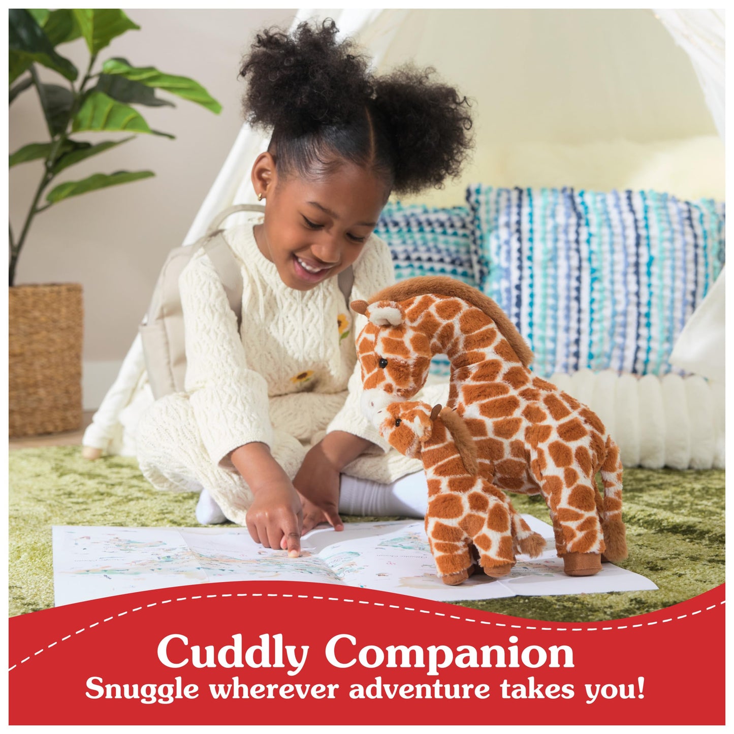 GUND Solana 10-Inch Giraffe with Calf 2-in-1 Plush Toys for Ages 0+