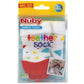 Nuby Soothing Teether Sock, Red Triangles