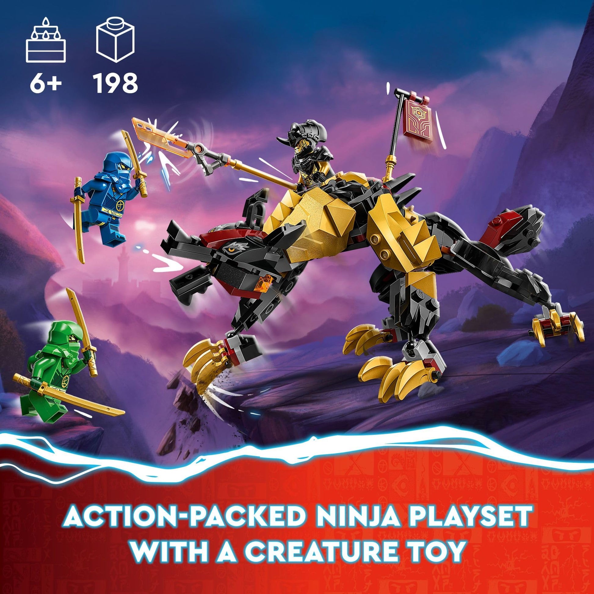 LEGO NINJAGO Imperium Dragon Hunter Hound 71790 Building Set Featuring Monster and Dragon Toys and 3 Minifigures, Great Ninja Toys for Kids Ages 6+