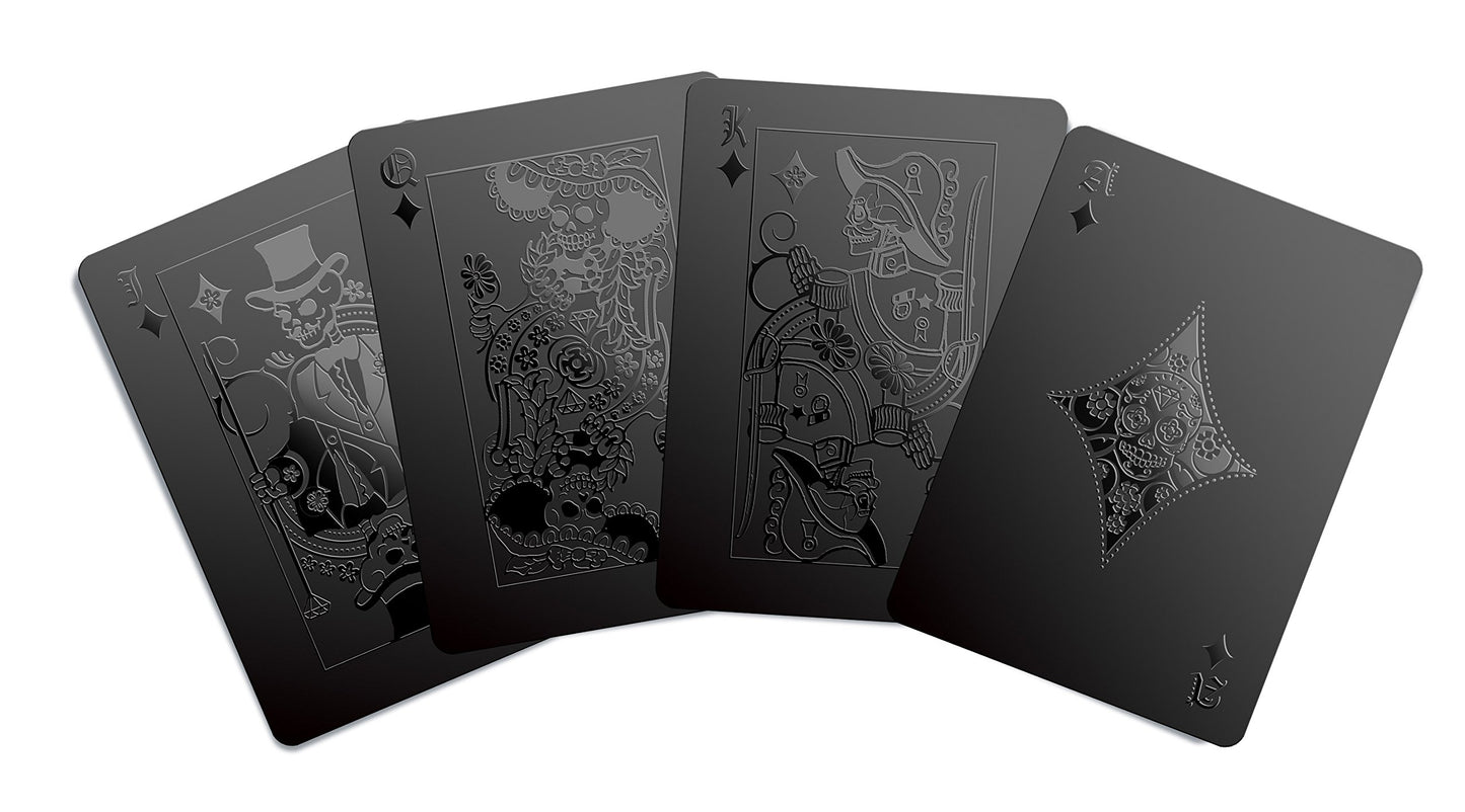 Gent Supply Black Waterproof Plastic Playing Cards - Day of The Dead