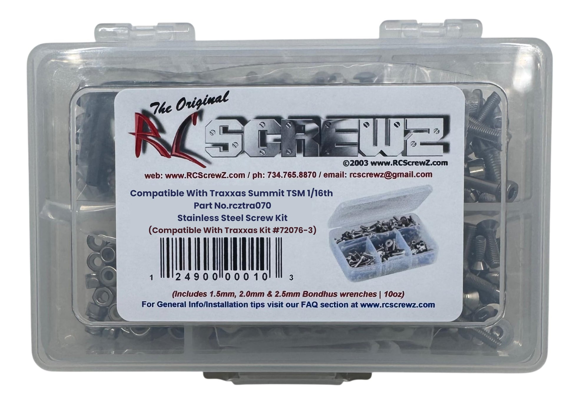 TRA070 - Traxxas Summit TSM 1/16th (72076-3) Stainless Screw Kit