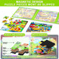Magnetic Puzzles for Kids Ages 4-8, 3 in 1 Cartoon Jigsaw Puzzle Book, Toddlers Travel Puzzles Toys, Preschool Learning Toy for Children 3-8 Year
