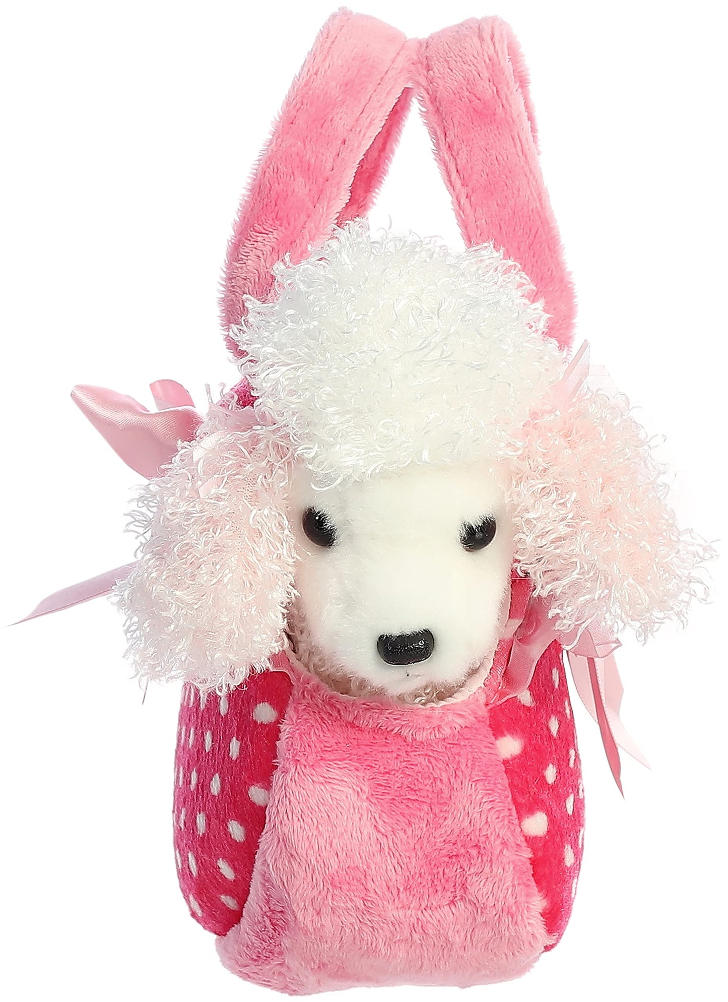 Aurora® Fashionable Fancy Pals™ Fancy Pink Polka Dot™ Stuffed Animal - Plush with Stylish Purse for Dress Up Fun - Perfect for Kids 3+ Years