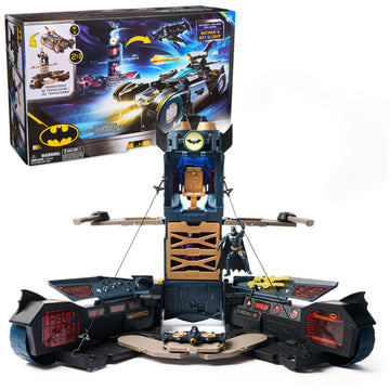 DC Comics Batman, Ultimate Transforming Batmobile Playset, 2-in-1 Playset with Exclusive Figure and Glider, Lights, Sounds, Kids Toys for Boys