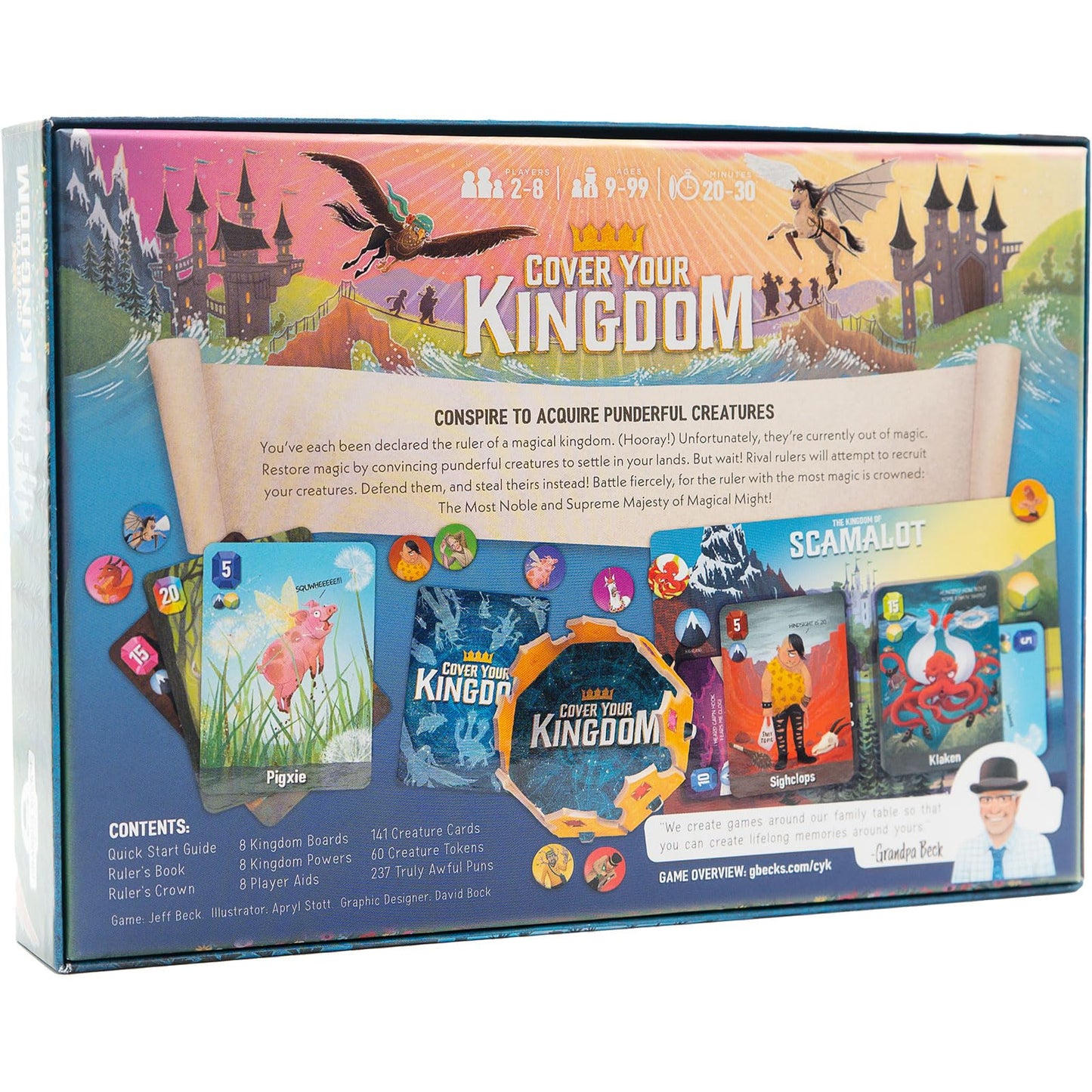 Cover Your Kingdom | Cover Your Assets New & Very Obnoxious Brother | A Magically Malicious Party Game for 2-8 Players 9+