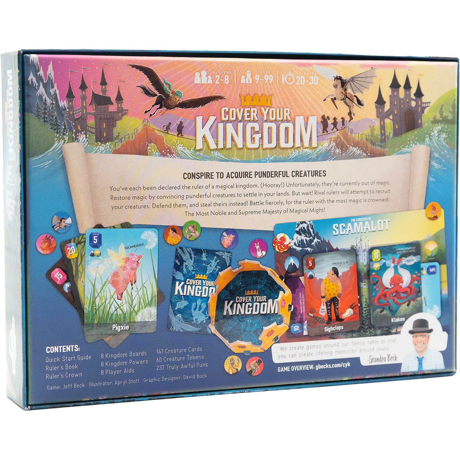Cover Your Kingdom | Cover Your Assets New & Very Obnoxious Brother | A Magically Malicious Party Game for 2-8 Players 9+