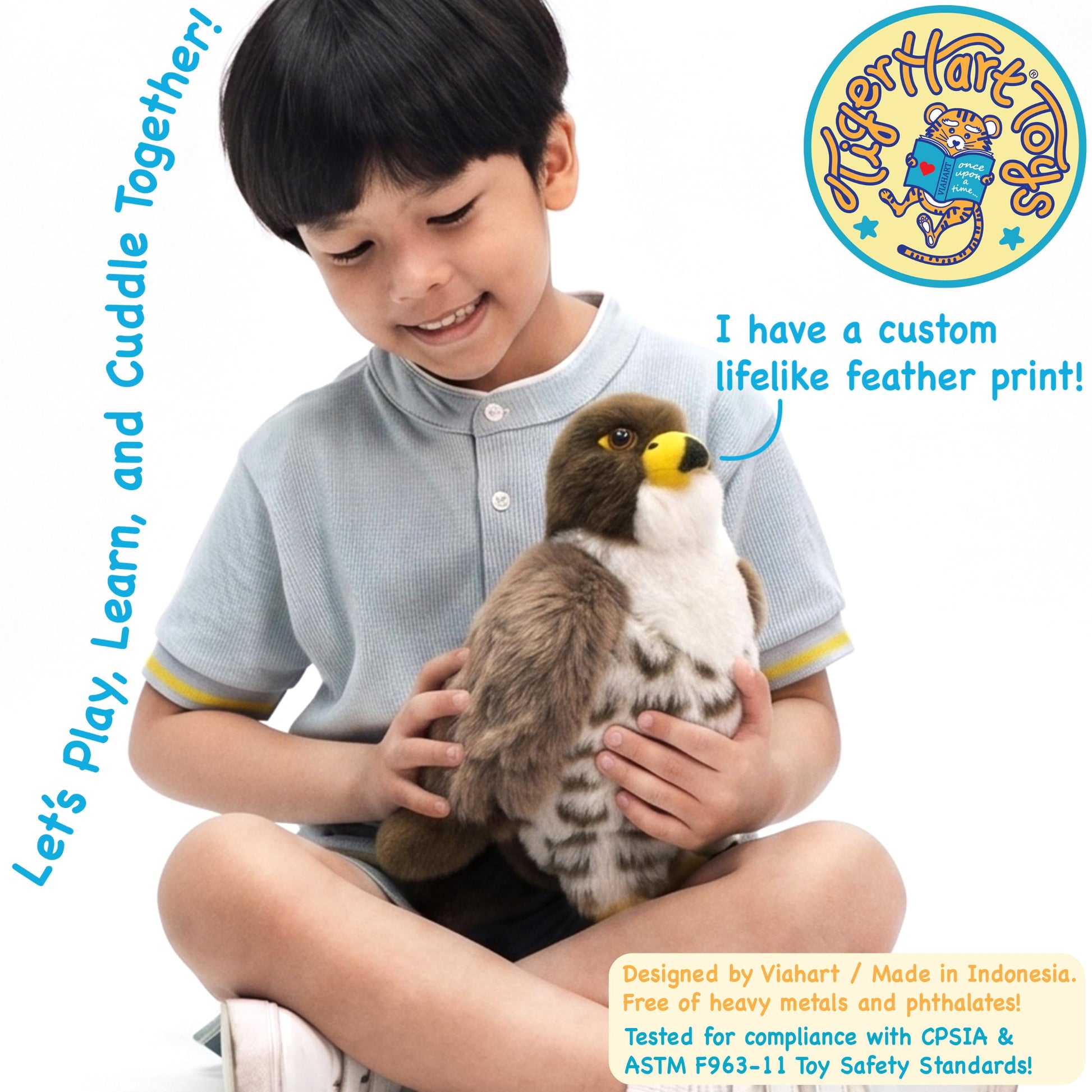 TigerHart Percival The Peregrine Falcon - 10 Inch Stuffed Animal Plush